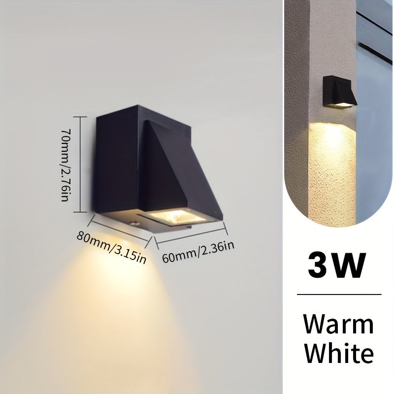 Modern Geometric Outdoor LED Wall Light