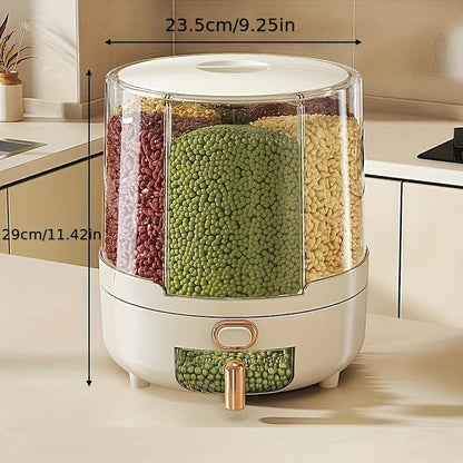 Rotating Airtight Grain & Cereal Dispenser