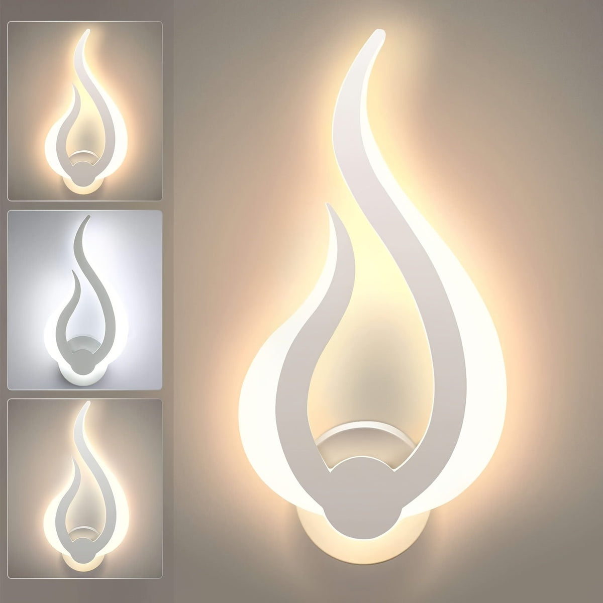 Flame Acrylic 10W LED Wall Light