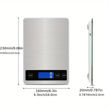15 kg wiederaufladbare digitale Küchenwaage