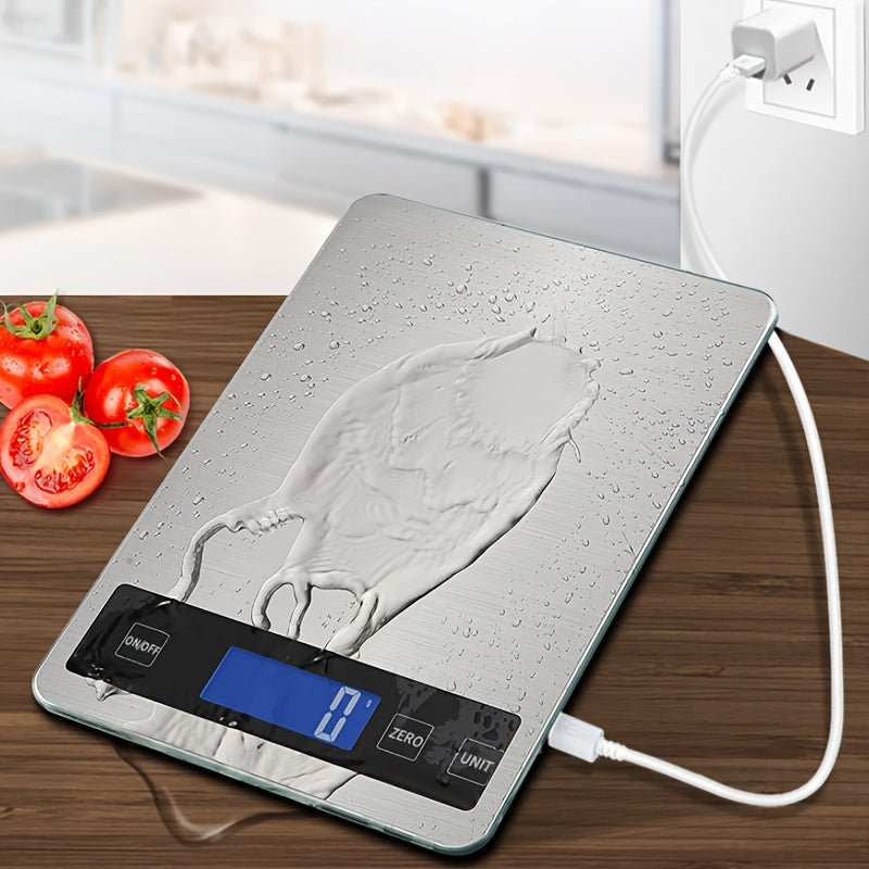 15 kg wiederaufladbare digitale Küchenwaage