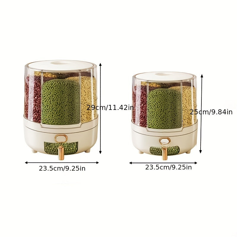 Rotating Airtight Grain & Cereal Dispenser