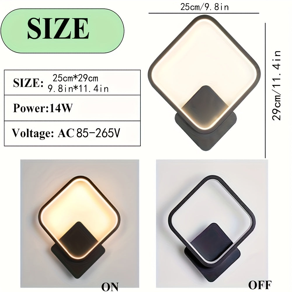Quadratische dreifarbige LED-Wandleuchte