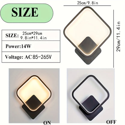 Quadratische dreifarbige LED-Wandleuchte