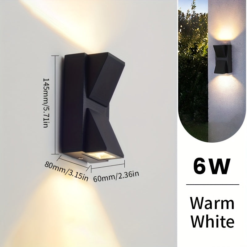 Modern Geometric Outdoor LED Wall Light