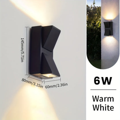 Modern Geometric Outdoor LED Wall Light