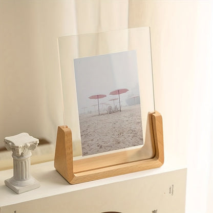 U-förmiger Bilderrahmen aus Acryl & Holz