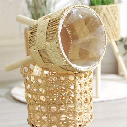 Bohemian Woven Bamboo Planter Stand