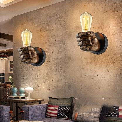 Industrial Resin Hand Wall Lamp