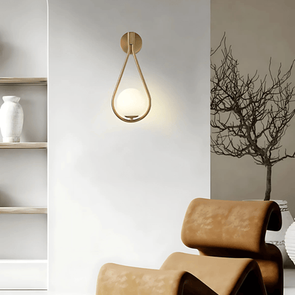 Droplet Teardrop Frosted Globe Wall Light