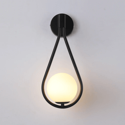 Droplet Teardrop Frosted Globe Wall Light