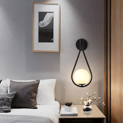 Droplet Teardrop Frosted Globe Wall Light