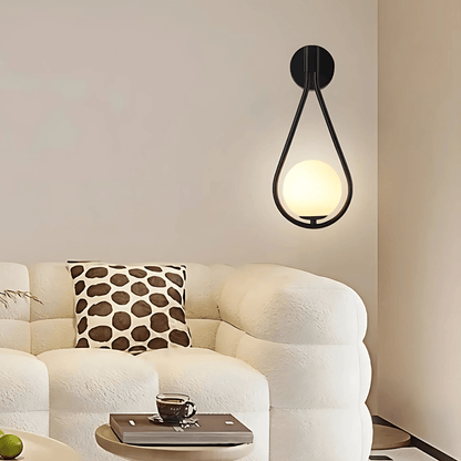 Droplet Teardrop Frosted Globe Wall Light