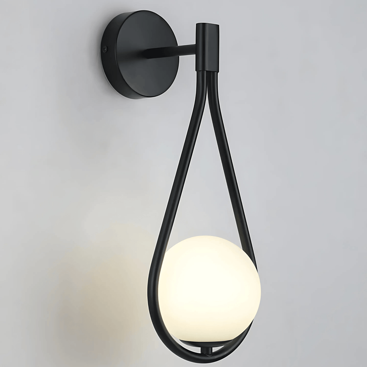 Droplet Teardrop Frosted Globe Wall Light