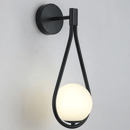 Droplet Teardrop Frosted Globe Wall Light