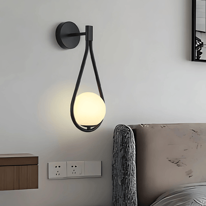 Droplet Teardrop Frosted Globe Wall Light