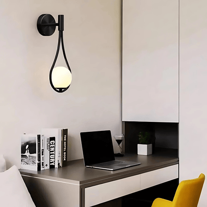 Droplet Teardrop Frosted Globe Wall Light