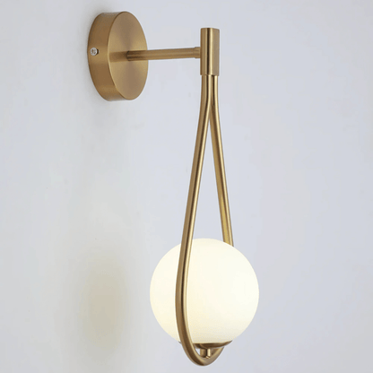 Droplet Teardrop Frosted Globe Wall Light