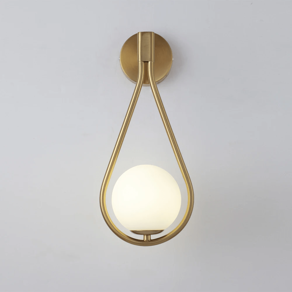 Droplet Teardrop Frosted Globe Wall Light