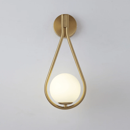 Droplet Teardrop Frosted Globe Wall Light