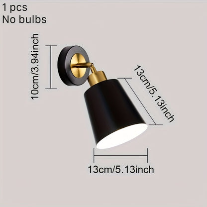Matte Metal & Gold Adjustable Wall Sconce