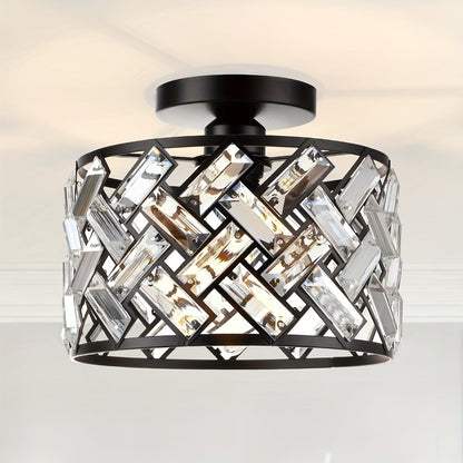 Crystal Semi Flush Mount Ceiling Light