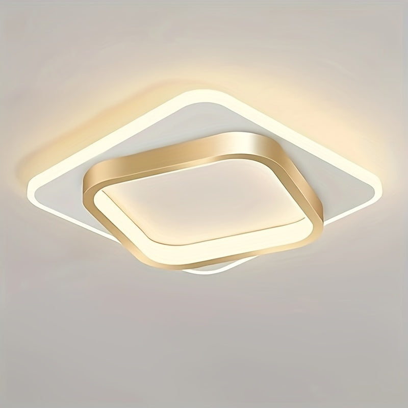 Square Polished LED Flush Ceiling Light