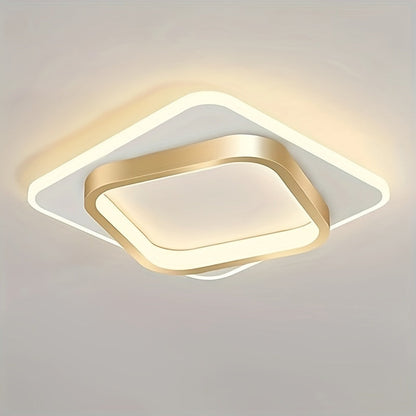 Square Polished LED Flush Ceiling Light