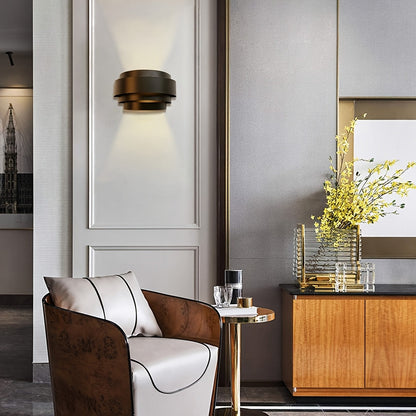 Layered Metal Up & Down Wall Sconce