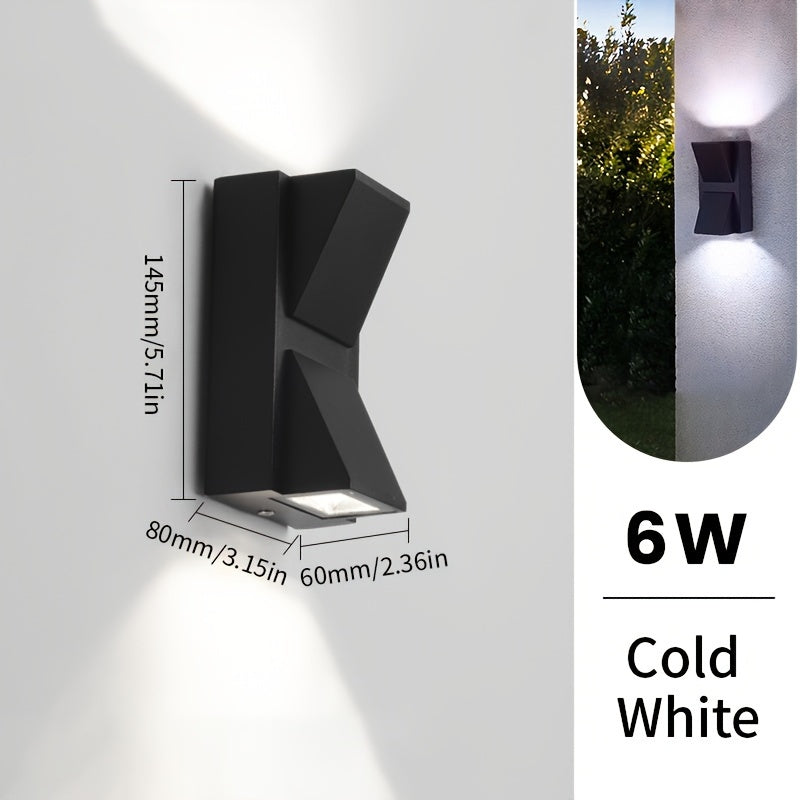 Modern Geometric Outdoor LED Wall Light