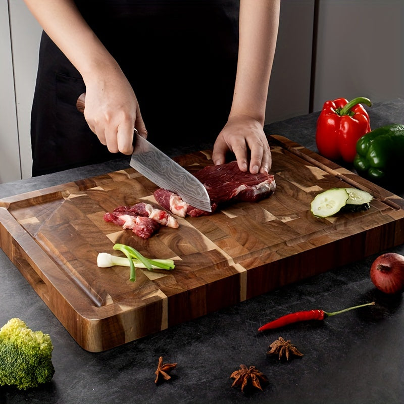 End Grain Acacia Wood Chopping Block