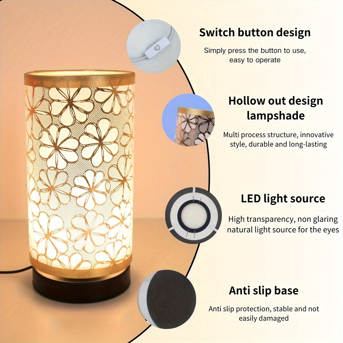Sunflower Floral USB Table Lamp