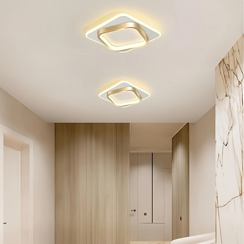 Square Polished LED Flush Ceiling Light