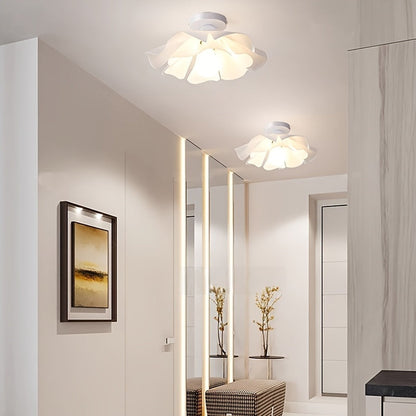 Rose Petal Semi-Flush Ceiling Light