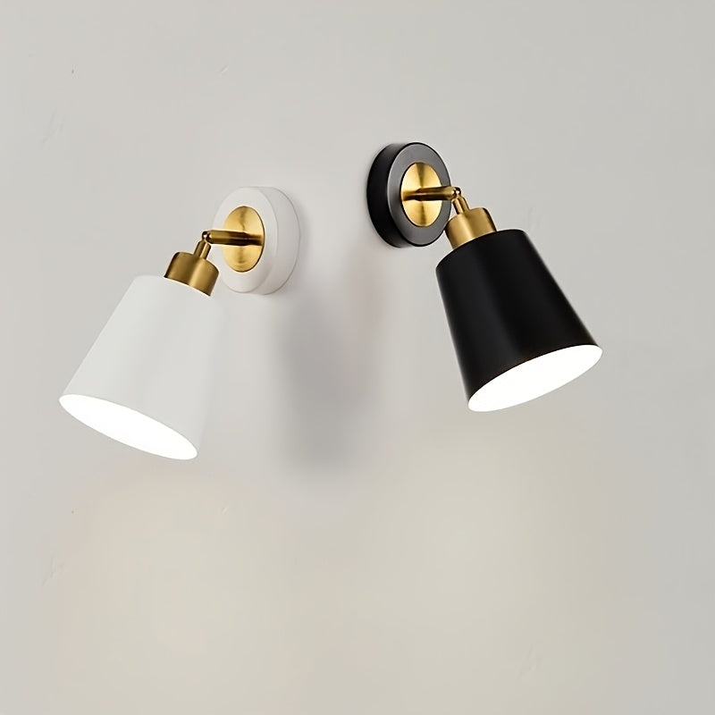 Matte Metal & Gold Adjustable Wall Sconce