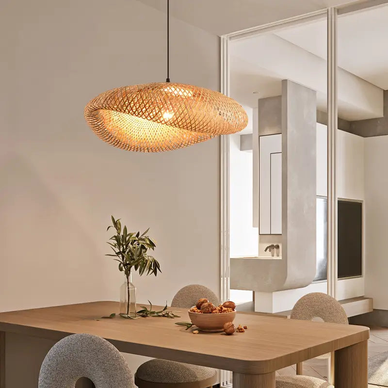 BambooBoho Handwoven Rattan Lampshade