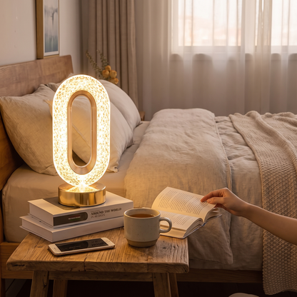 Stellora 3D Crystal LED Night Light in a lifestyle setting