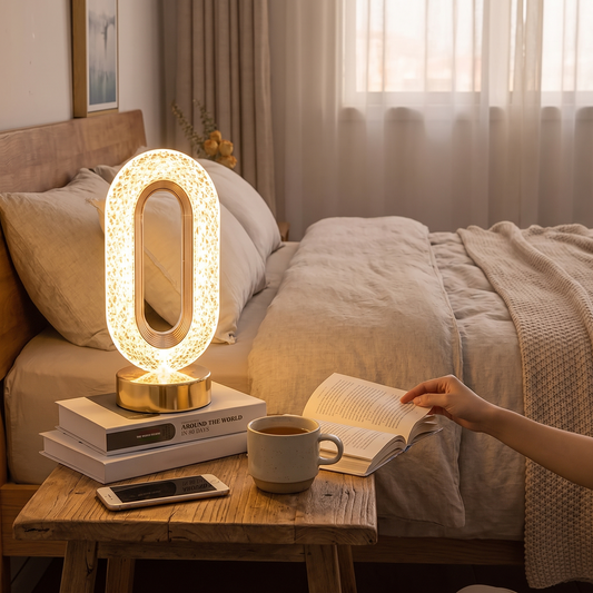 Stellora 3D Crystal LED Night Light in a lifestyle setting