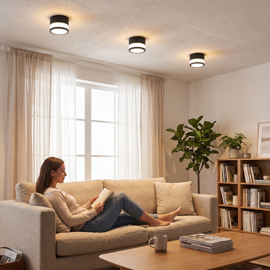 Nordic Surface Mounted LED Downlight in a lifestyle setting