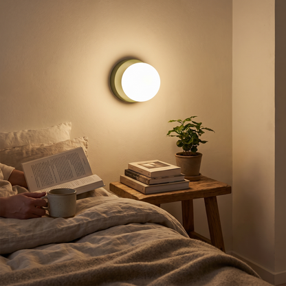 Macaron LED Glass Globe Wall Lamp in a lifestyle setting