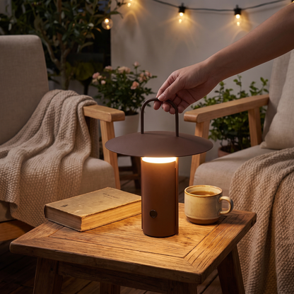 Wireless LED Touch Dome Lamp in a lifestyle setting