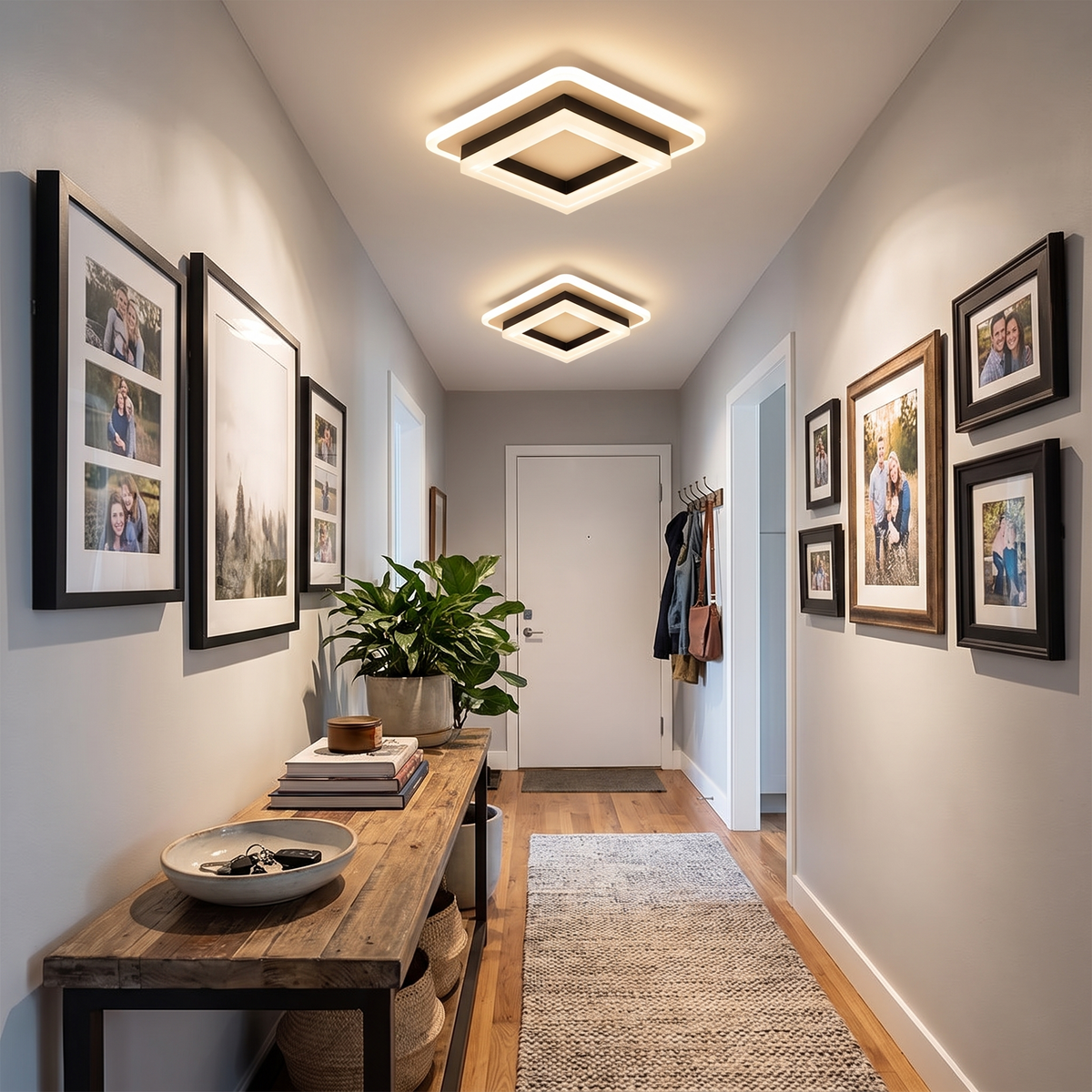 Square LED Ceiling Light in a lifestyle setting