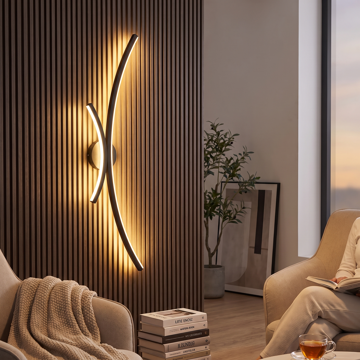 Linear LED Wall Light in a lifestyle setting