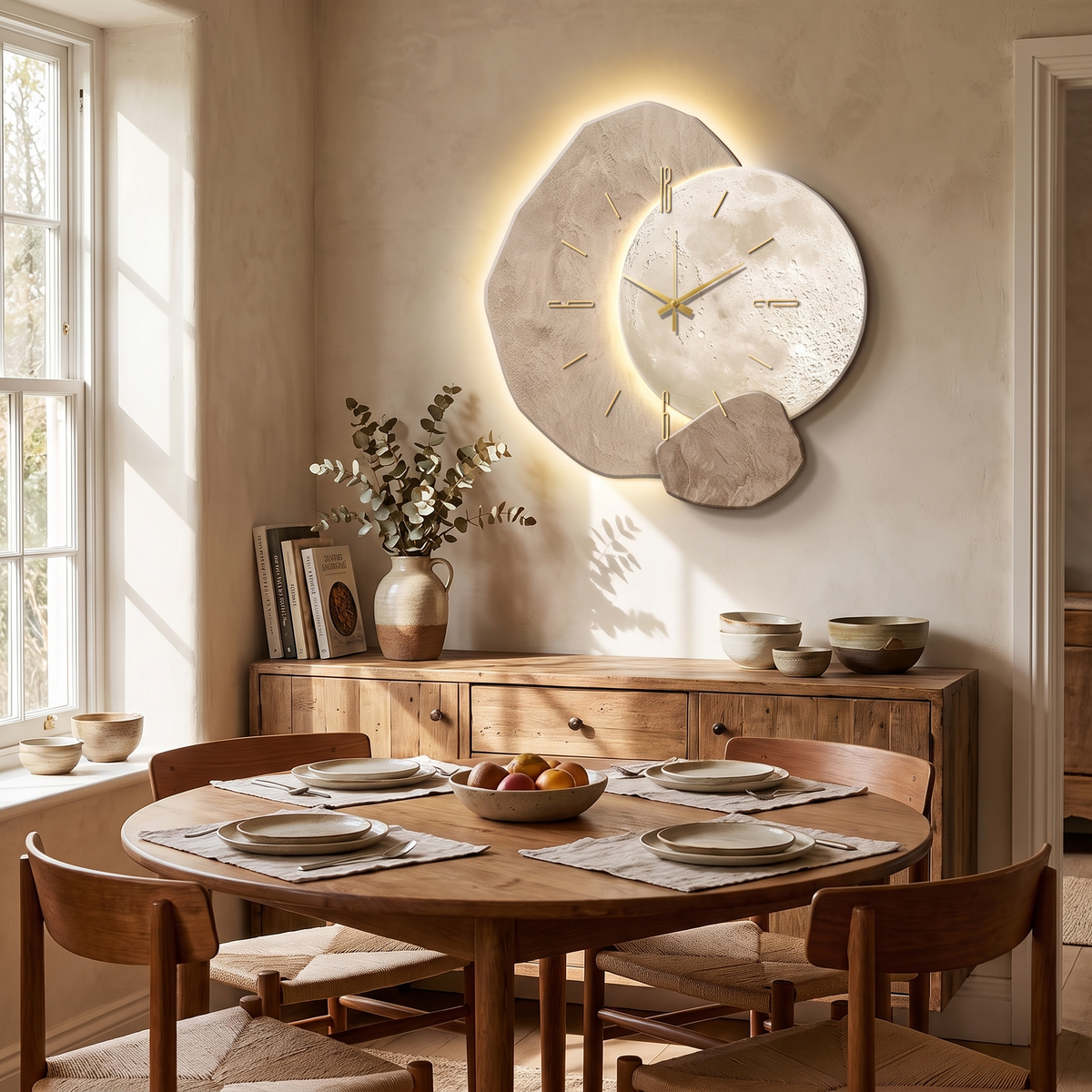 LumoClock Large LED Wall Clock in a lifestyle setting