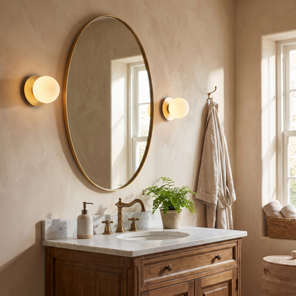 Nordic Globe Glass Wall Lamp in a lifestyle setting