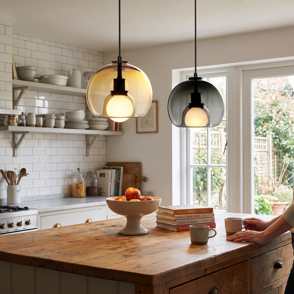 Clyde Handblown Glass Pendant Light in a lifestyle setting