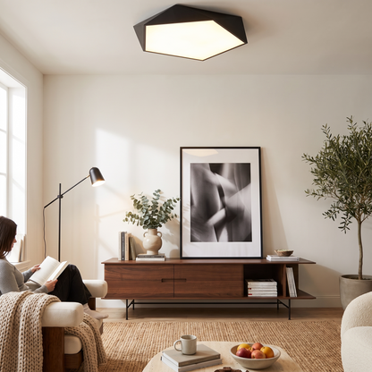 Skydor Geometric LED Ceiling Light in a lifestyle setting