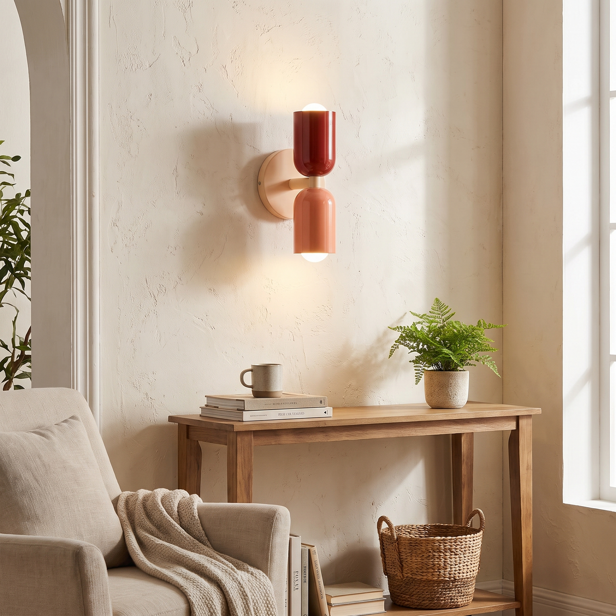 Nordic DualGlow Two-Sided Wall Lamp in a lifestyle setting
