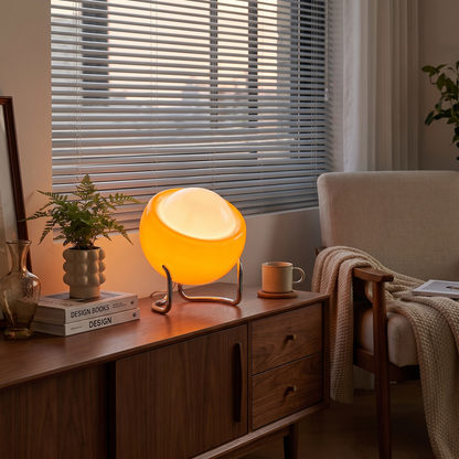 Bauhaus Tinted Glass Table Lamp in a lifestyle setting