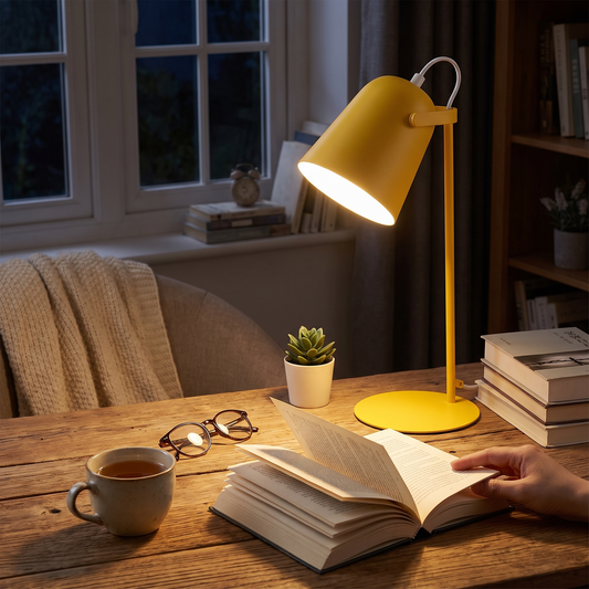 Nordic Metal LED Desk Lamp in a lifestyle setting